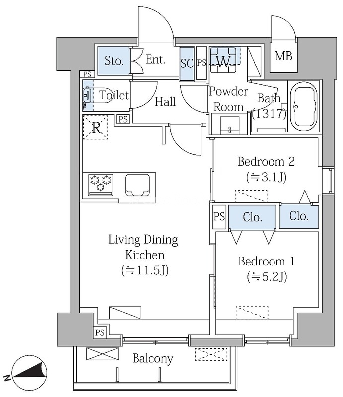 2LDK