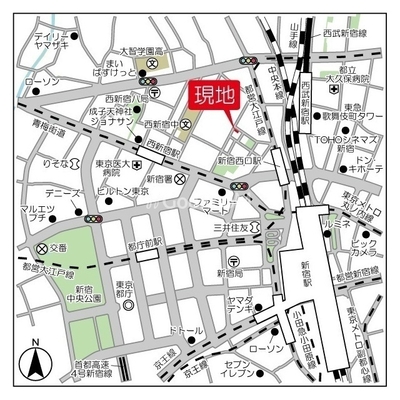 
						リビオメゾン新宿ウエスト　マップ